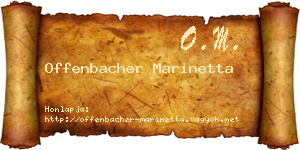 Offenbacher Marinetta névjegykártya